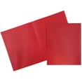 thumbnail image 1 of JAM Paper Plastic 2 Pocket School POP Folders, Red, Bulk 96/Pack, 1 of 5