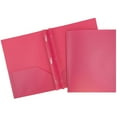 thumbnail image 1 of JAM Paper Plastic 2 Pocket School POP Folders with Metal Prongs Fastener Clasps, Fuchsia Hot Pink, Bulk 96/Pack, 1 of 4
