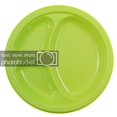 thumbnail image 1 of JAM Paper Plastic 3 Compartment Large Plates, 10 1/4 Inch, Lime Green, 20 per Pack, 1 of 4