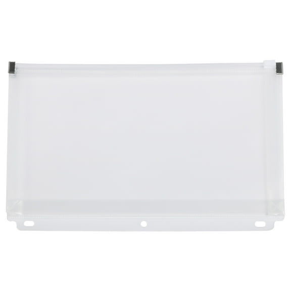 JAM Paper Plastic 3 Hole Punch Binder Envelopes with Zip Closure, #10, 6 x 9 1/2, Clear, 3/Pack