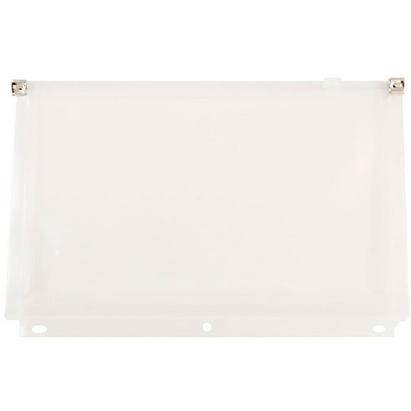 JAM Paper Plastic 3 Hole Punch Binder Envelopes with Zip Closure, #10 Size, 6 x 9 1/2, Clear, 108/pack