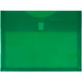 thumbnail image 1 of JAM Paper Plastic 3 Hole Punch Envelopes, 9 1/2 x 11 1/2, Green, 12/Pack, 1 of 4