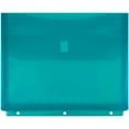 thumbnail image 1 of JAM Paper Plastic 3 Hole Punch Envelopes, 9 1/2 x 11, Teal, 12/Pack, 1 of 5