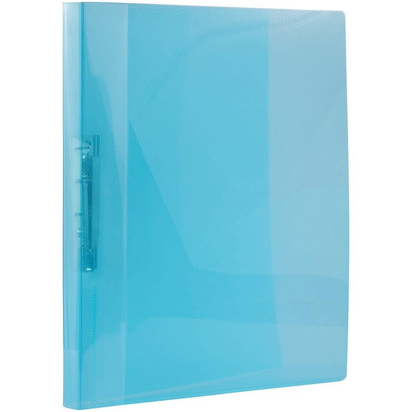 JAM Paper Plastic Clamp Binder, Blue, 0.75 inch, 1 Pack