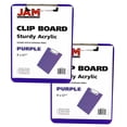 thumbnail image 1 of JAM Paper Plastic Clip Boards, Purple Clipboards, 2/Pack, 9 x 12.5, 1 of 6