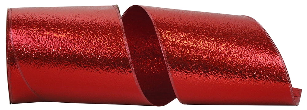 Ice Pack Ribbon JAM Paper Plastic Cracked Ice Ribbon, Red, 6in x 50yd, 1/Pack - Walmart.com