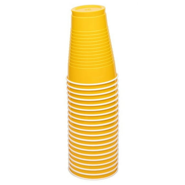 JAM Paper Plastic Cups, 12 oz, Yellow, 20/Pack - Walmart.com