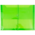 thumbnail image 1 of JAM Paper Plastic Elastic Envelope, 9.8x13x2.6, 1/Pack, Lime Green, 2 5/8 Expansion, 1 of 4