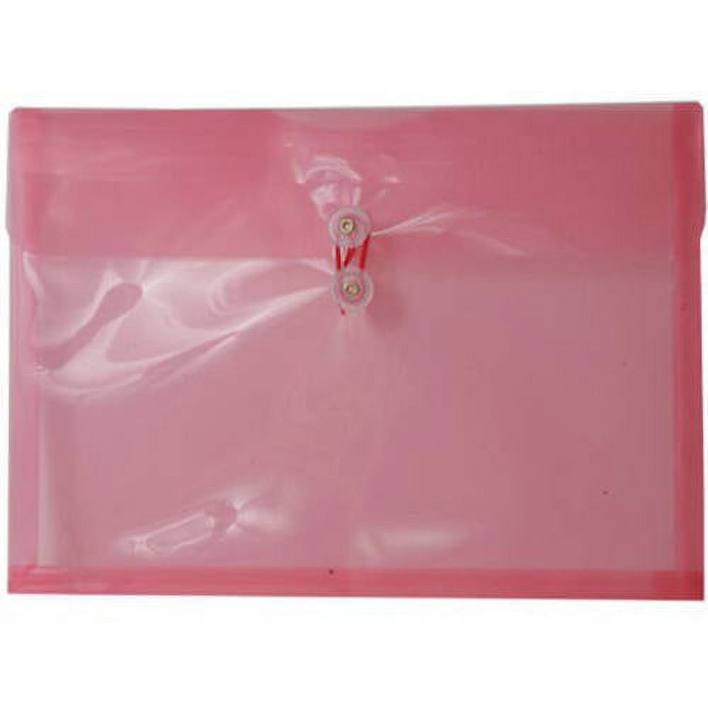 JAM Paper Plastic Envelope with Button and String Tie Closure, Legal ...