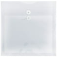 thumbnail image 1 of JAM Paper Plastic Envelopes, 13" x 13", Clear, Button String, 12 Per Pack, 1 of 4