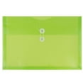 thumbnail image 1 of JAM Paper Plastic Envelopes, 9.75x13, Lime Green, Button String, Letter Booklet, 1008/Carton, 1 of 4