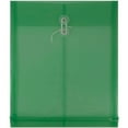 thumbnail image 1 of JAM Paper Plastic Envelopes, 9.8x11.8, Green, Button String, Letter Open End, 12/Pack, 1 of 4