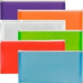thumbnail image 1 of JAM Paper Plastic Envelopes, Booklet Wallet Zip Closure, 5 x 10, Assorted Colors, 6 Pack, 1 of 5