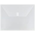 JAM Paper Plastic Envelopes, Letter Booklet Hook and Loop Closure, 9 3/ ...
