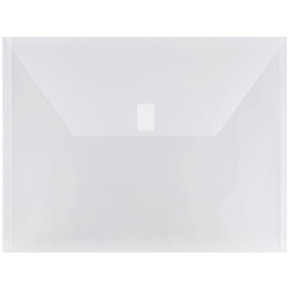 JAM Paper Plastic Envelopes, Letter Booklet Hook and Loop Closure, 9 3/ ...