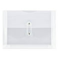 thumbnail image 1 of JAM Paper Plastic Envelopes with Button & String Tie Closure, Index Size, 5 1/2 x 7 1/2, Clear, 3/Pack, 1 of 4