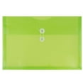 thumbnail image 1 of JAM Paper Plastic Envelopes with Button & String Tie Closure, Legal Booklet, 9 3/4 x 14 1/2, Lime Green, 3/Pack, 1 of 4