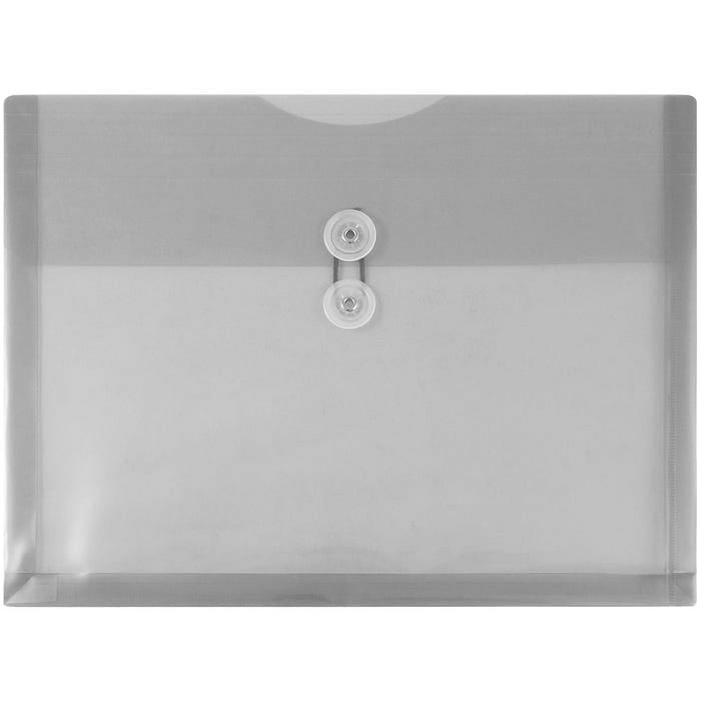JAM Paper Plastic Envelopes with Button & String Tie Closure, Letter ...