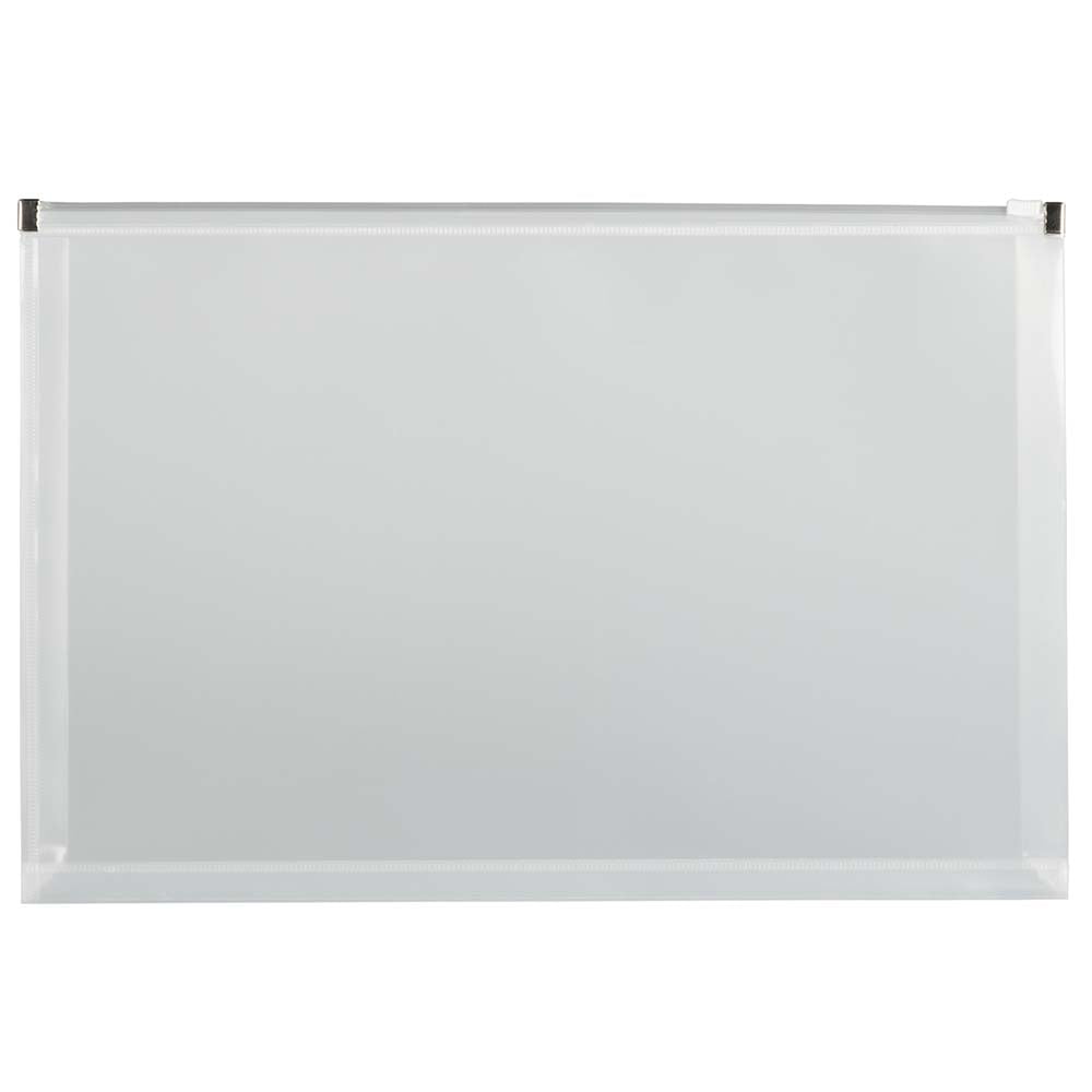 JAM Paper Plastic Envelopes with Zip Closure, Legal Booklet, 9 1/2 x 10 1/2, Clear, 3/Pack