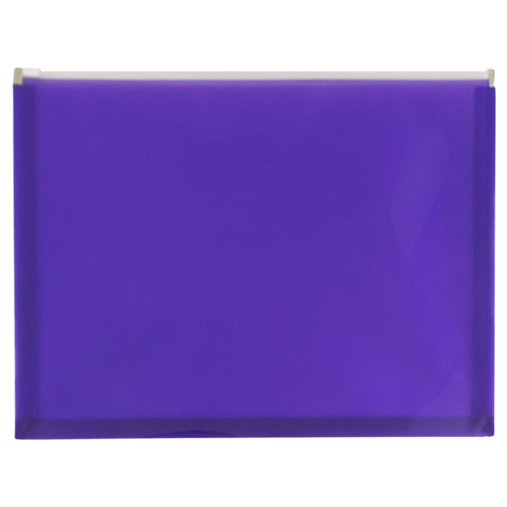JAM Paper Plastic Envelopes with Zip Closure, Letter Booklet, 9 3/4 x 13, Purple, 3/Pack