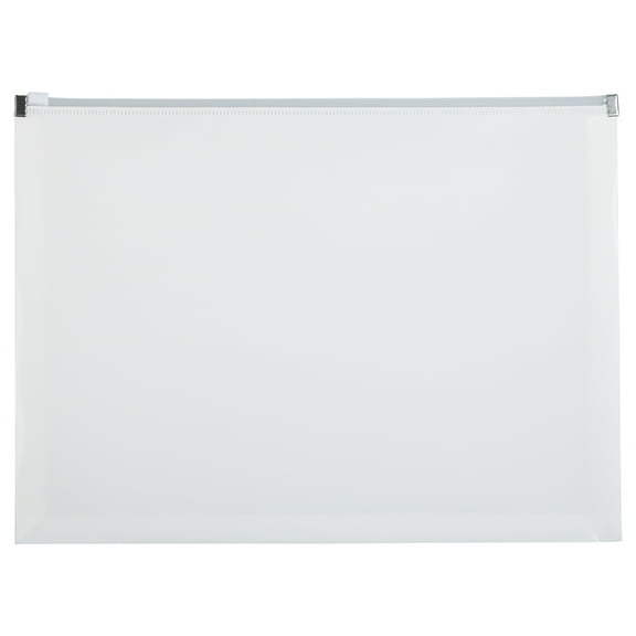 JAM Paper Plastic Envelopes with Zip Closure, Letter Booklet, 9 3/4 x 13, White, 3/Pack