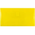 thumbnail image 1 of JAM Paper Plastic Hook & Loop Envelopes, 5.3x10x1, 12/Pack, Yellow, 1 Inch Expansion, 1 of 4