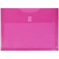 thumbnail image 1 of JAM Paper Plastic Hook & Loop Envelopes, 9.8x13x1, 12/Pack, Fuchsia Pink, 1 Inch Expansion, 1 of 4
