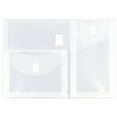 thumbnail image 1 of JAM Paper Plastic Multi, Pocket Envelope, Clear, 1/Pack, Hook & Loop, 9.8x13, 1 of 5