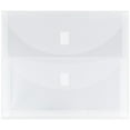 thumbnail image 1 of JAM Paper Plastic Multi, Pocket Envelope, Clear, 1/Pack, Hook & Loop, Letter Booklet, 9.8x11.8, 1 of 4