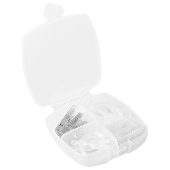 JAM Paper Plastic Office Clip Box, Small, Clear, 16 Assorted Clips/Pack