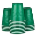 thumbnail image 1 of JAM Paper Plastic Party Cups, Green, 12 oz, 20/Pack, 1 of 5