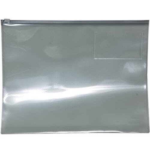 JAM Paper Plastic Poly Envelope with Zipper Closure and Business Card