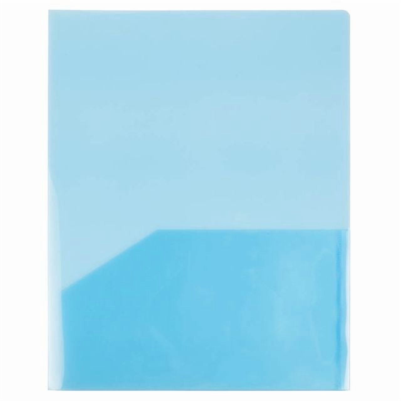 JAM Paper Plastic Regular Weight Folders, Blue, 6/Pack, Two Pocket ...