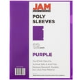 thumbnail image 1 of JAM Paper Plastic Sleeves, Letter Size, 9 x 11 1/2, Purple, 120 Bulk Page Protectors per Pack, 1 of 2