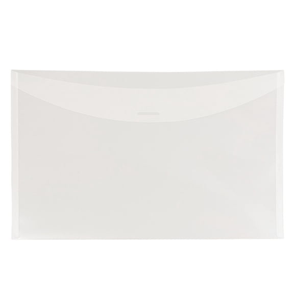 JAM Paper Plastic Tuck Flap Envelopes, 6x9, 12/Pack, Clear, Booklet