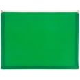 thumbnail image 1 of JAM Paper Plastic Zip Envelopes, 9.75 x 13, Green, 12/Pack, 1 of 3