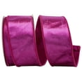 thumbnail image 1 of JAM Paper Plush Velvet Elite Wired Edge Ribbon, Fuchsia, 2.5in x 10yd, 1 per Pack, 1 of 1