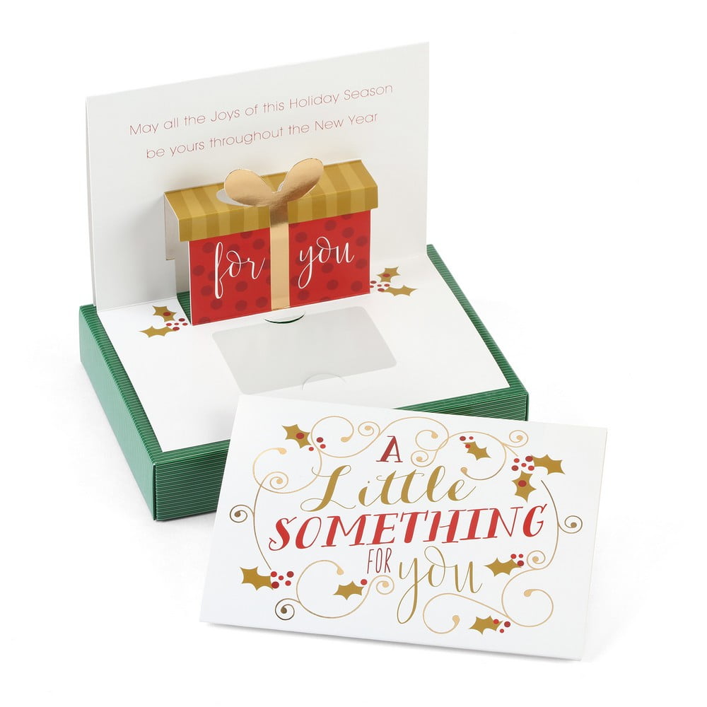 JAM Paper Pop Up Christmas Cards & Matching Envelopes Set, A Little