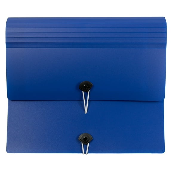 JAM Paper Portfolio with Elastic Closure, Blue, 13" x 11-1/4", 1 Per Pack