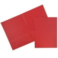 thumbnail image 1 of JAM Paper Premium Paper Cardstock Two Pocket Presentation Folder, Red Linen, Sold Individually, 1 of 5