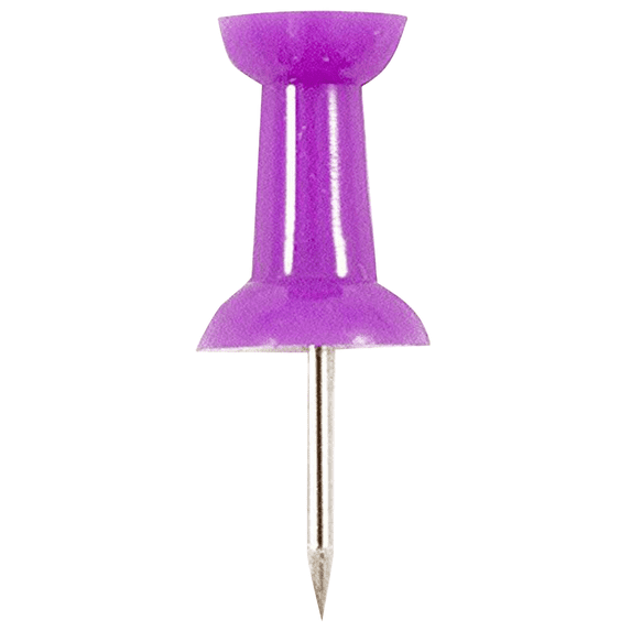 JAM Paper Push Pins, Light Purple, 100/Pack