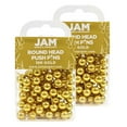 thumbnail image 1 of JAM Paper Round Head Push Pins, Gold Pushpins, 200/Pack, 1 of 5