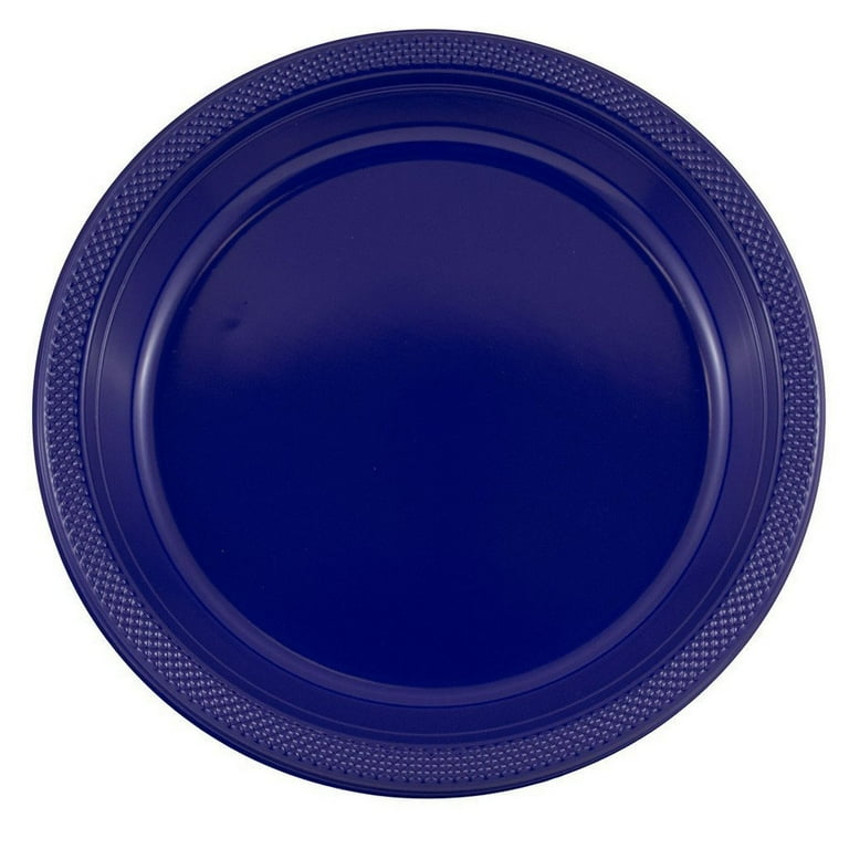 Navy blue plastic plates online