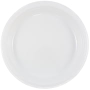 JAM Paper Round Plastic Party Plates, White, 20 per Pack, Small, 7"
