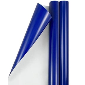 JAM Paper Royal Blue Glossy Wrapping Paper, All Occasion, 25 Sq ft, 2 per Pack