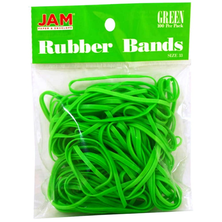 Jam Paper Colorful Rubber Bands, Size 19, Black, 100/Pack