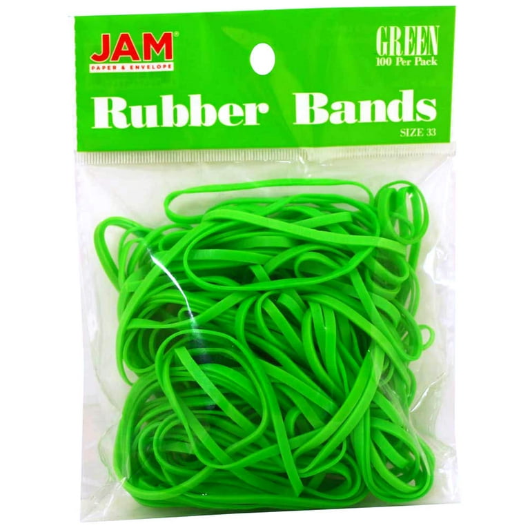 Jam Paper Colorful Rubber Bands, Size 19, Black, 100/Pack