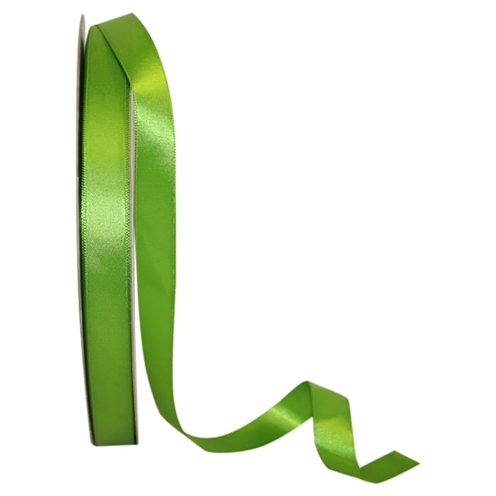 JAM Paper Satin Double Face Kiwi Polyester Ribbon, 3600" x 0.62"