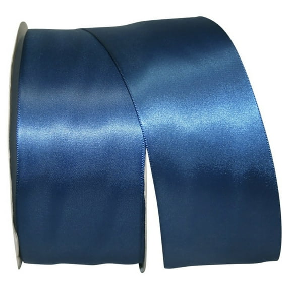 JAM Paper Satin Double Face Light Navy Polyester Ribbon, 1800" x 2.5"