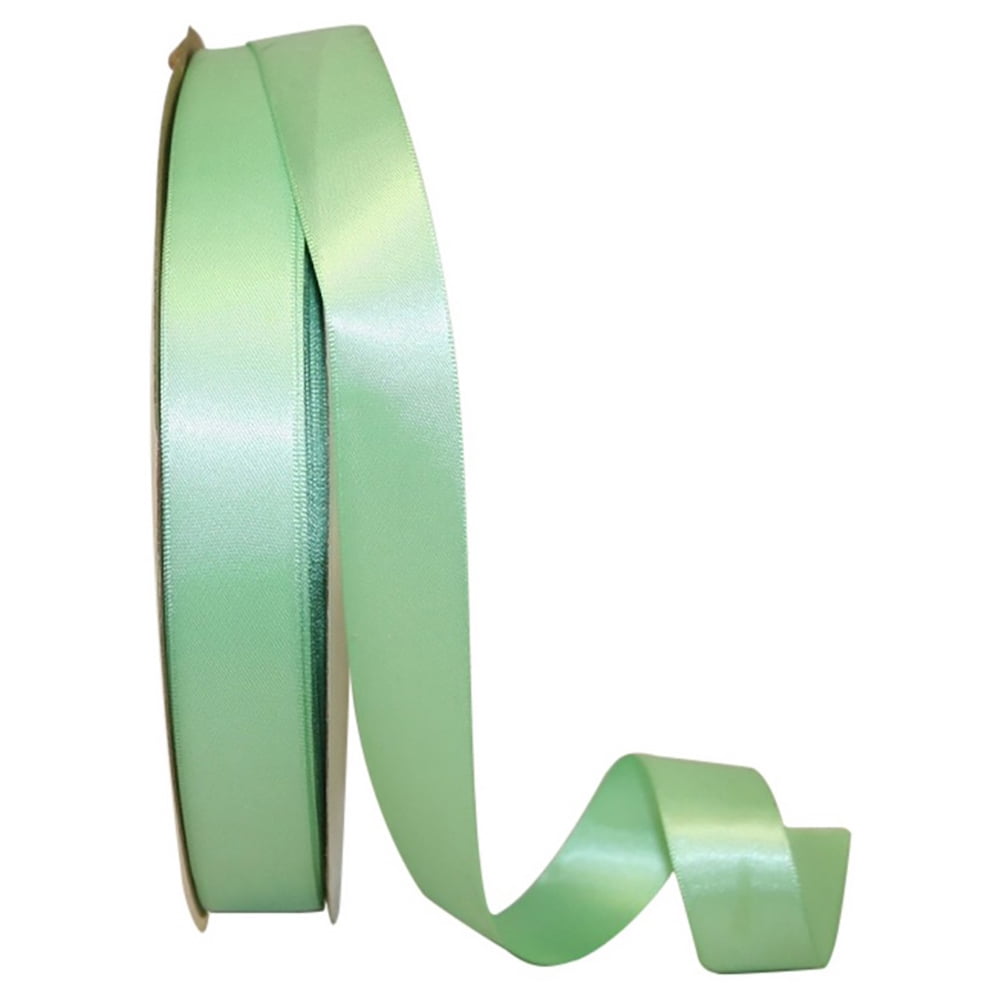 JAM Paper Satin Double Face Mint Polyester Ribbon, 3600" x 0.87"